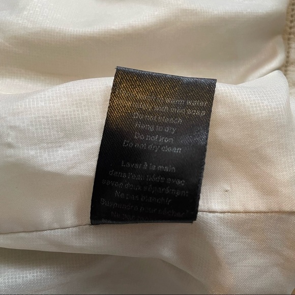 Tattoo cream colored man made vegan leather polyurethane motorcycle jacket - Picture 10 of 11